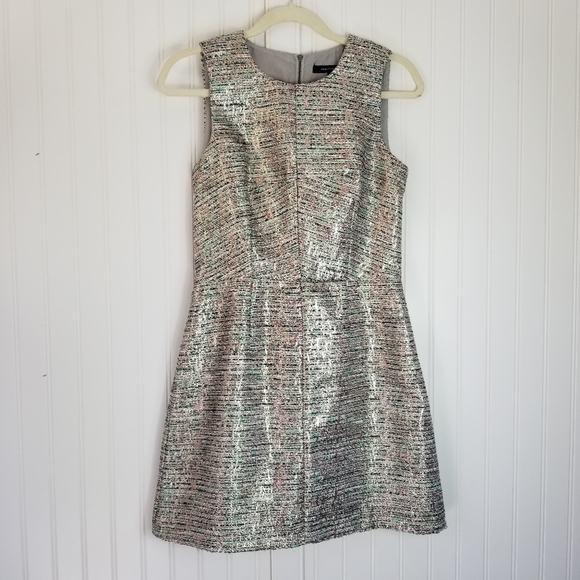 French Connection Metallic Sunlight Mini Dress. - Picture 2 of 7